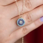 Evil Eye Necklace 11mm with adjustable chain