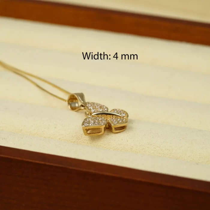 Butterfly Necklace 12x16mm 10K Gold 3