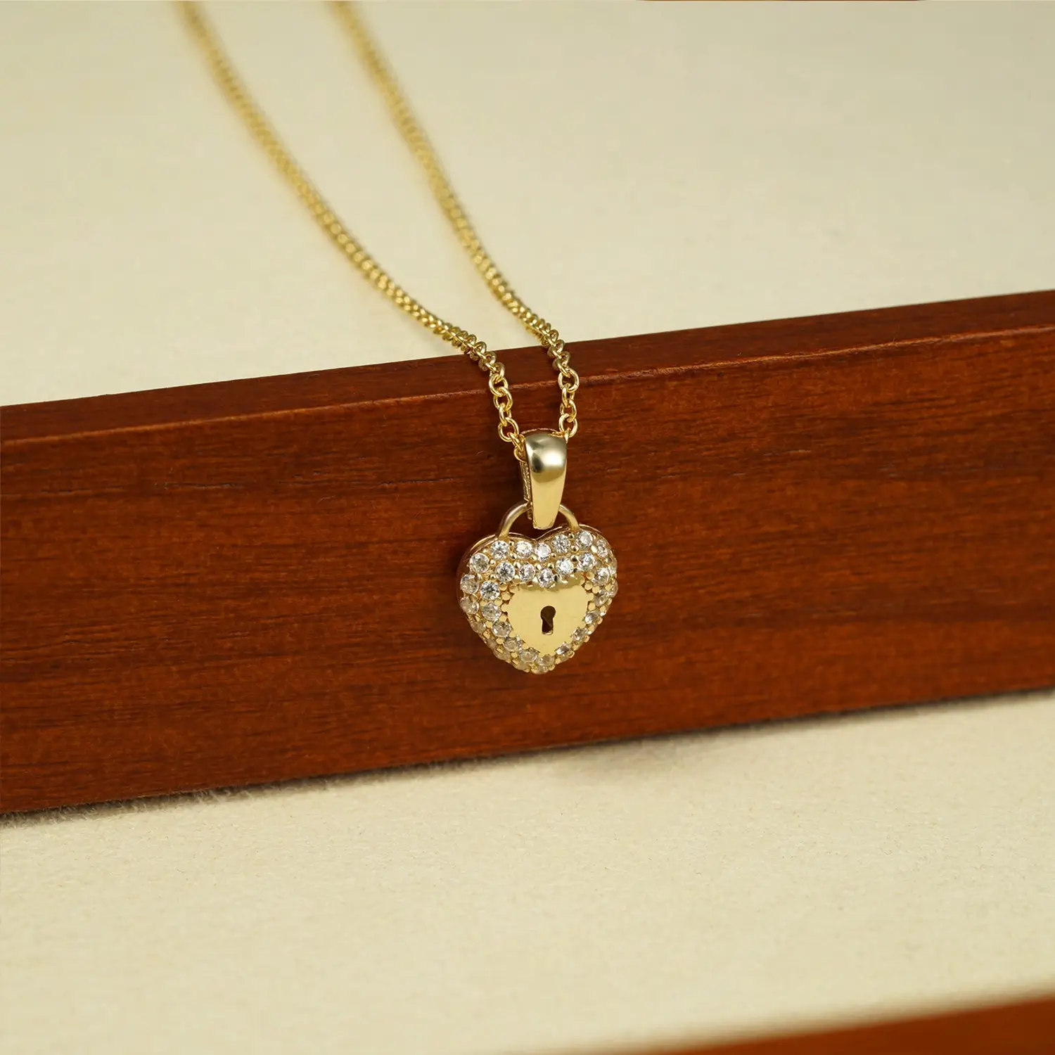 Heart Necklace 11mm 10K Gold 1