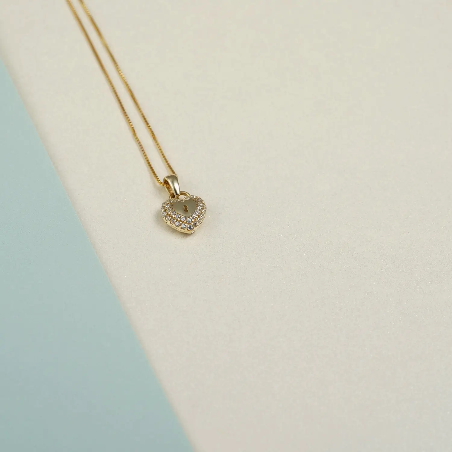 Heart Necklace 11mm 10K Gold 6
