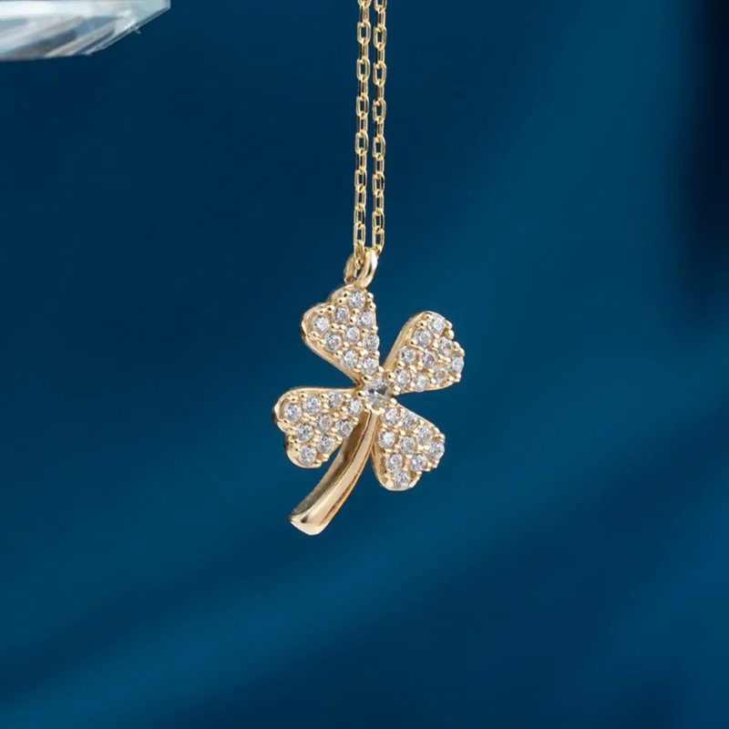 Clover Necklace 14x11mm 14K Gold 14
