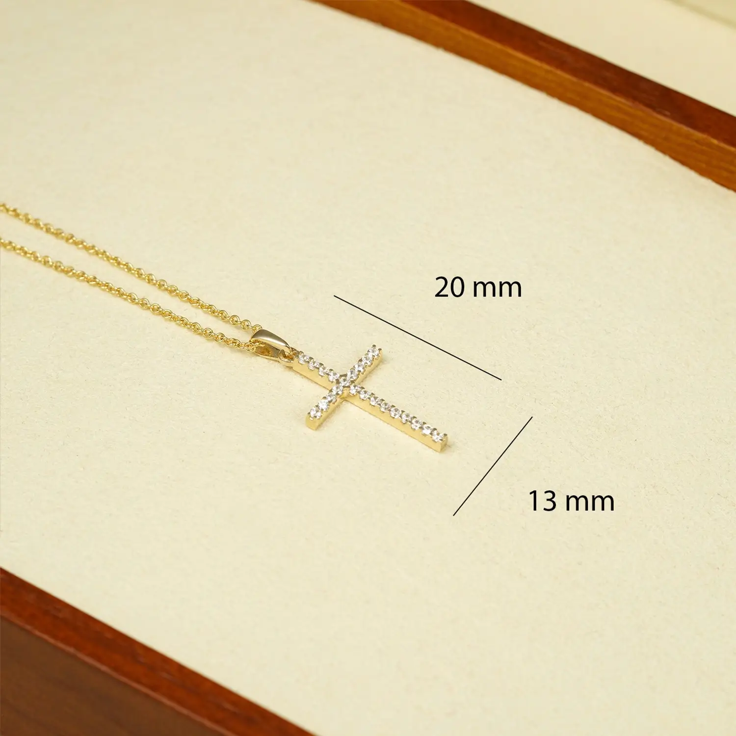 Cross Necklace 20x13mm 10K Gold 2 2