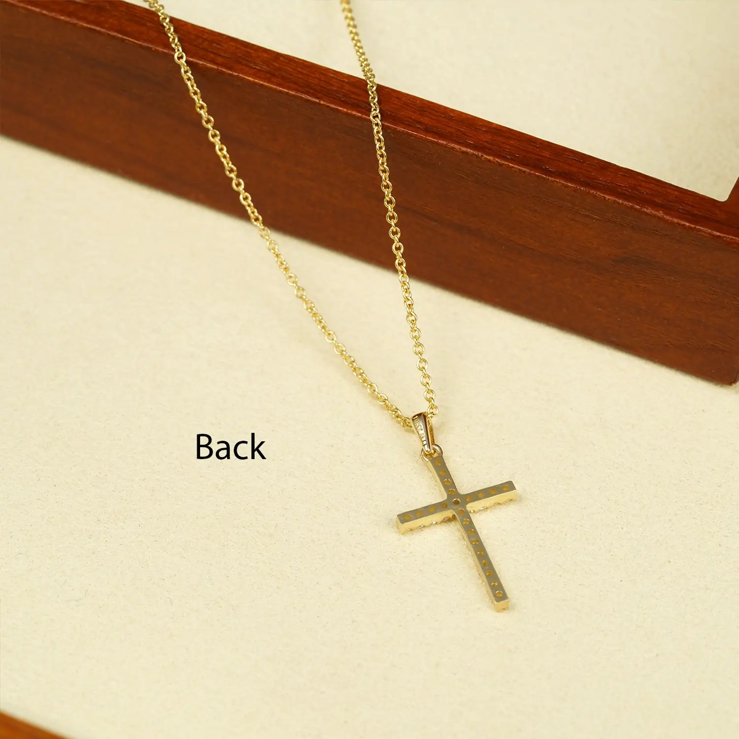 Cross Necklace 20x13mm 10K Gold 2 4