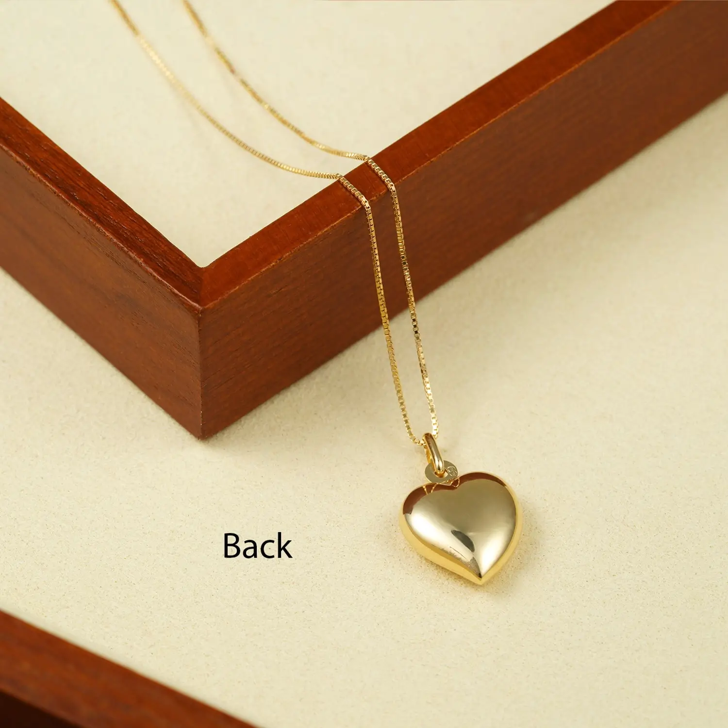 Heart Necklace 15x14mm 10K Gold 3