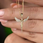 Angel Necklace 21x20mm 10K Gold