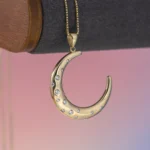 Crescent Moon Necklace 24 mm 10K Gold