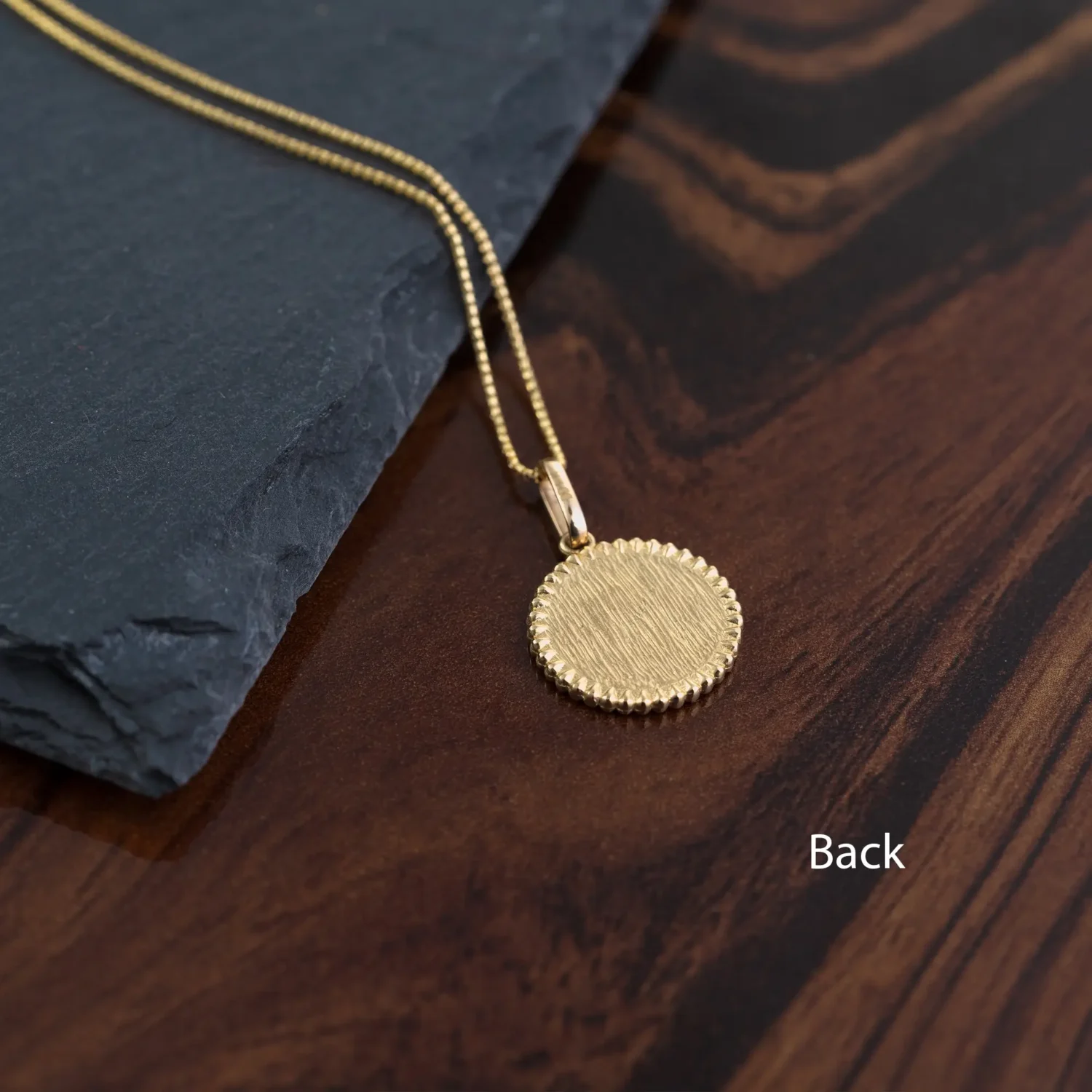 Evil Eye Necklace 15mm 10K Gold - Image 4
