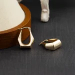 Chunky Hoop Earrings 18x18mm 10K gold
