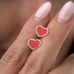 Red Heart Earrings 8x10mm 10K Gold