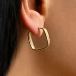 Square Hoop Earrings 20x20mm 10K Gold