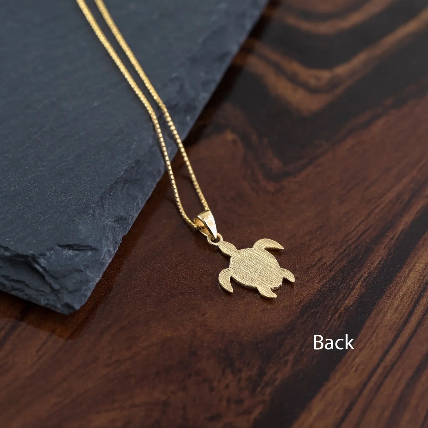 Turtle Necklace 15x14mm 10K Gold - Image 2