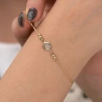 Blue Topaz Bracelet 7mm 10K Gold