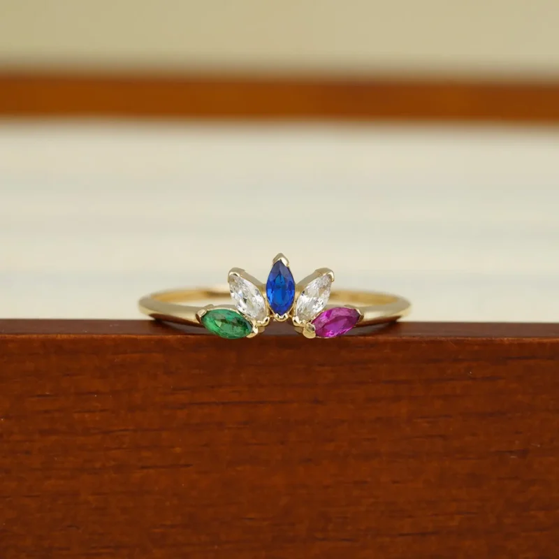 Tiara Ring 12x6mm 10K Gold 1