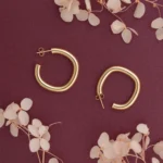 Open Hoop Earrings 29mm 10K Gold