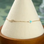 Blue Clover Bracelet 10K Gold