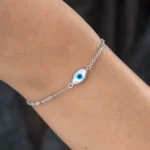 Evil Eye Bracelet 12mm 10K Gold