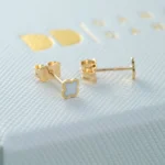 Clover Stud Earrings 5x5mm 10K Gold