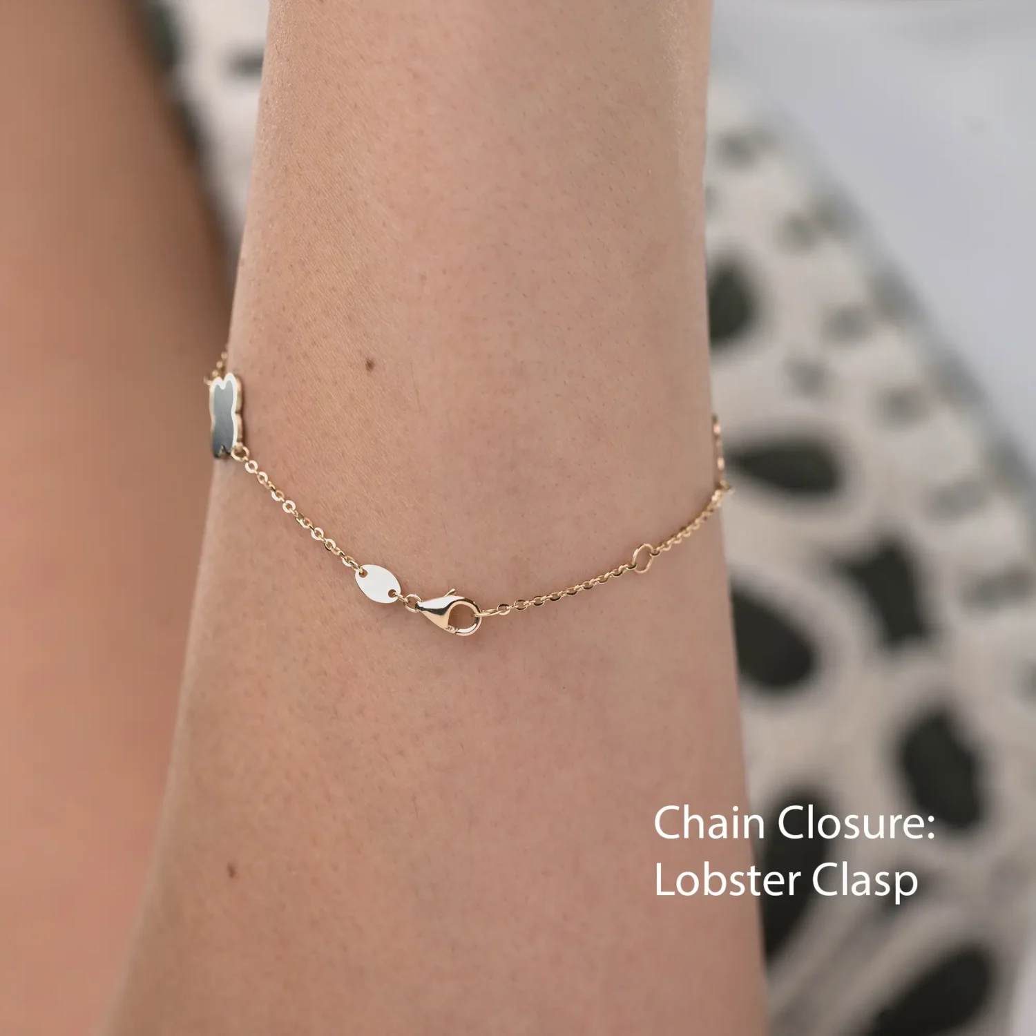 Black Clover Bracelet 10mm 10K Gold - Image 2