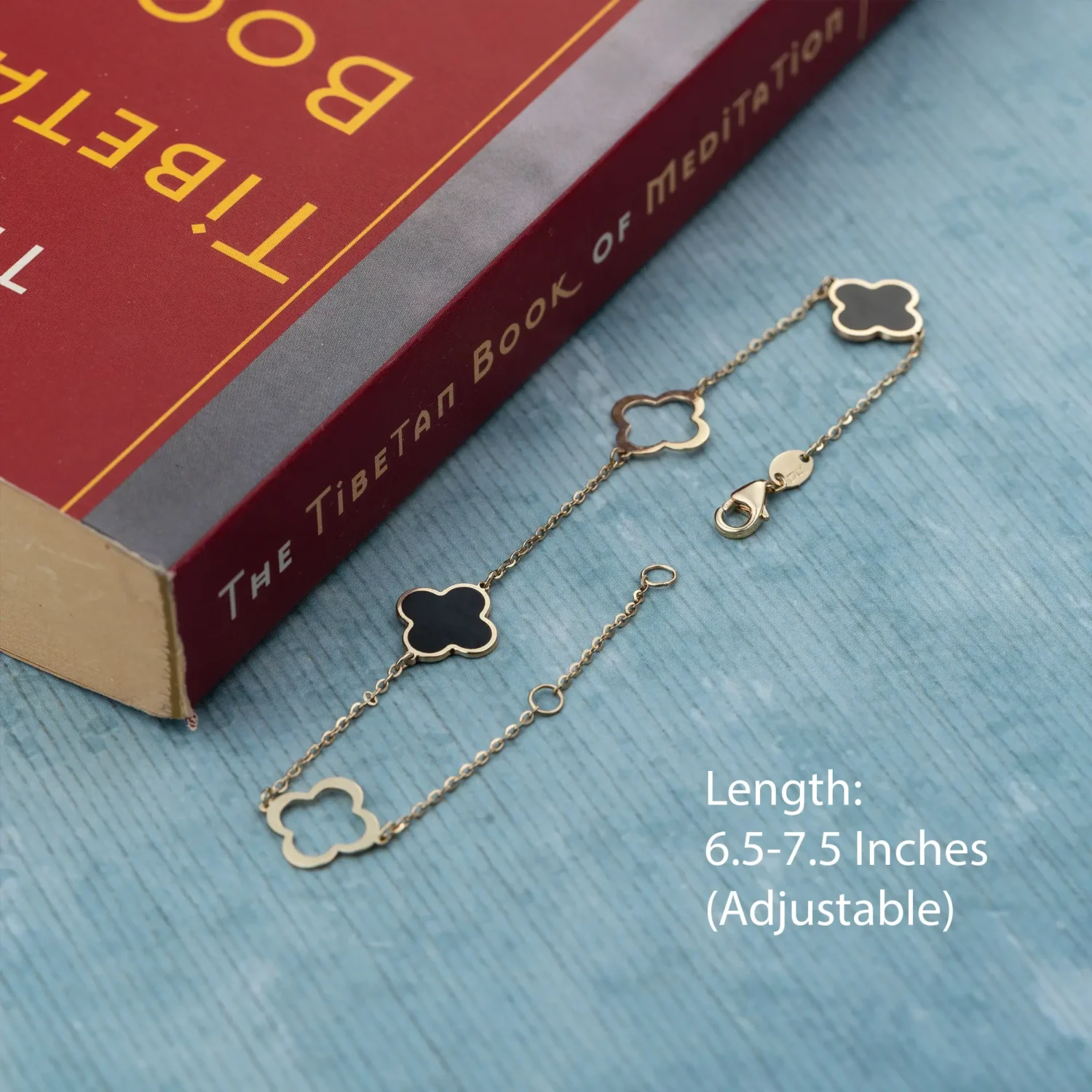Black Clover Bracelet 10mm 10K Gold - Image 4
