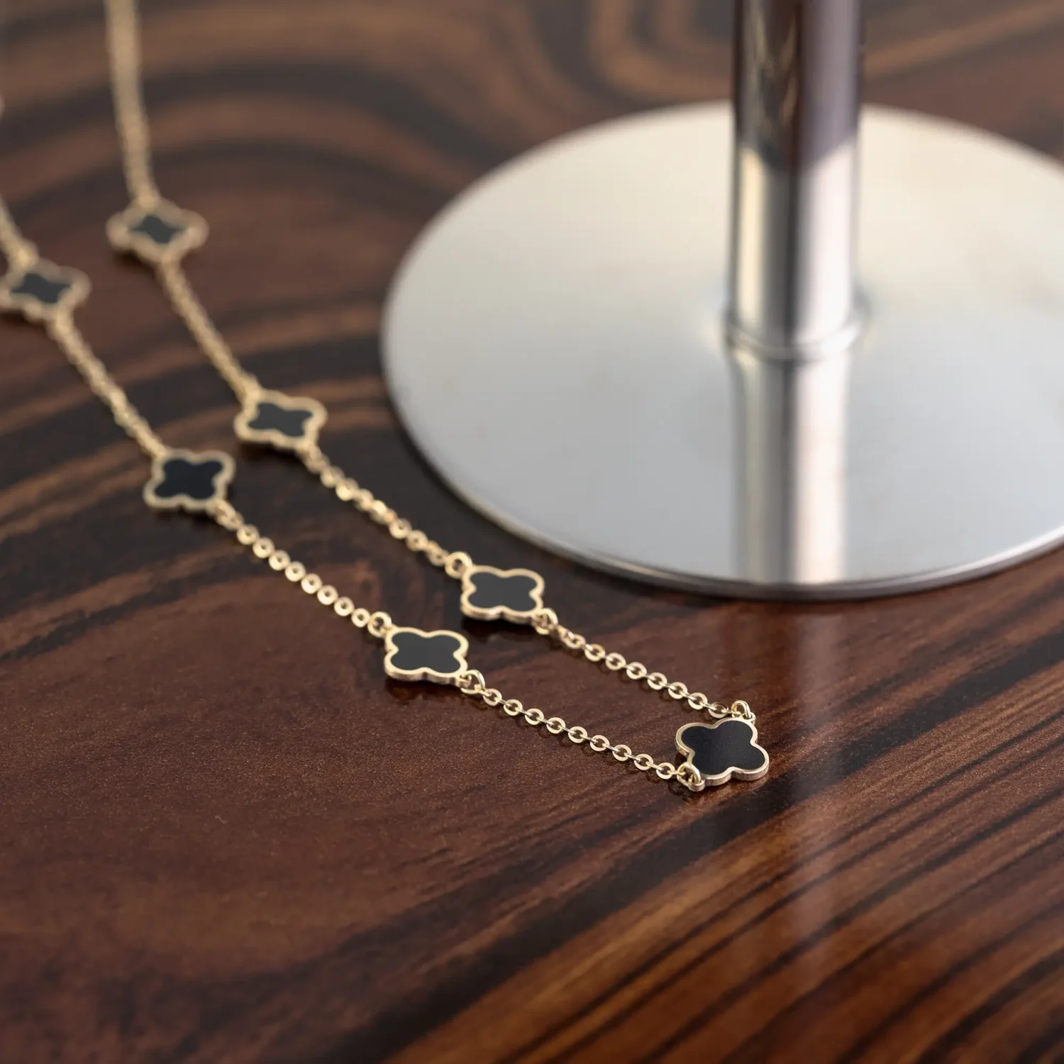 Black Clover Necklace 10K Gold - Image 3
