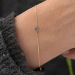 Blue Topaz Bracelet 10K Gold