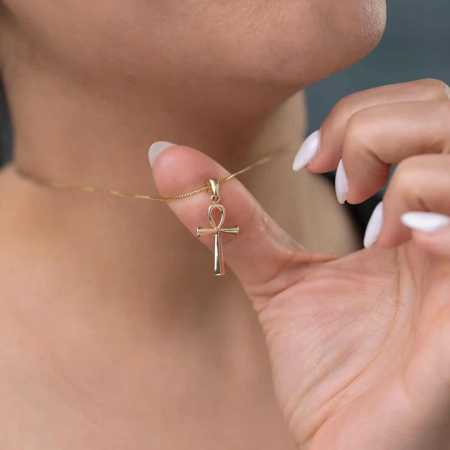 Ankh Necklace 21mm 10K Gold - Image 4
