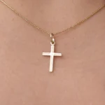 Cross Necklace 16mm 10K Gold