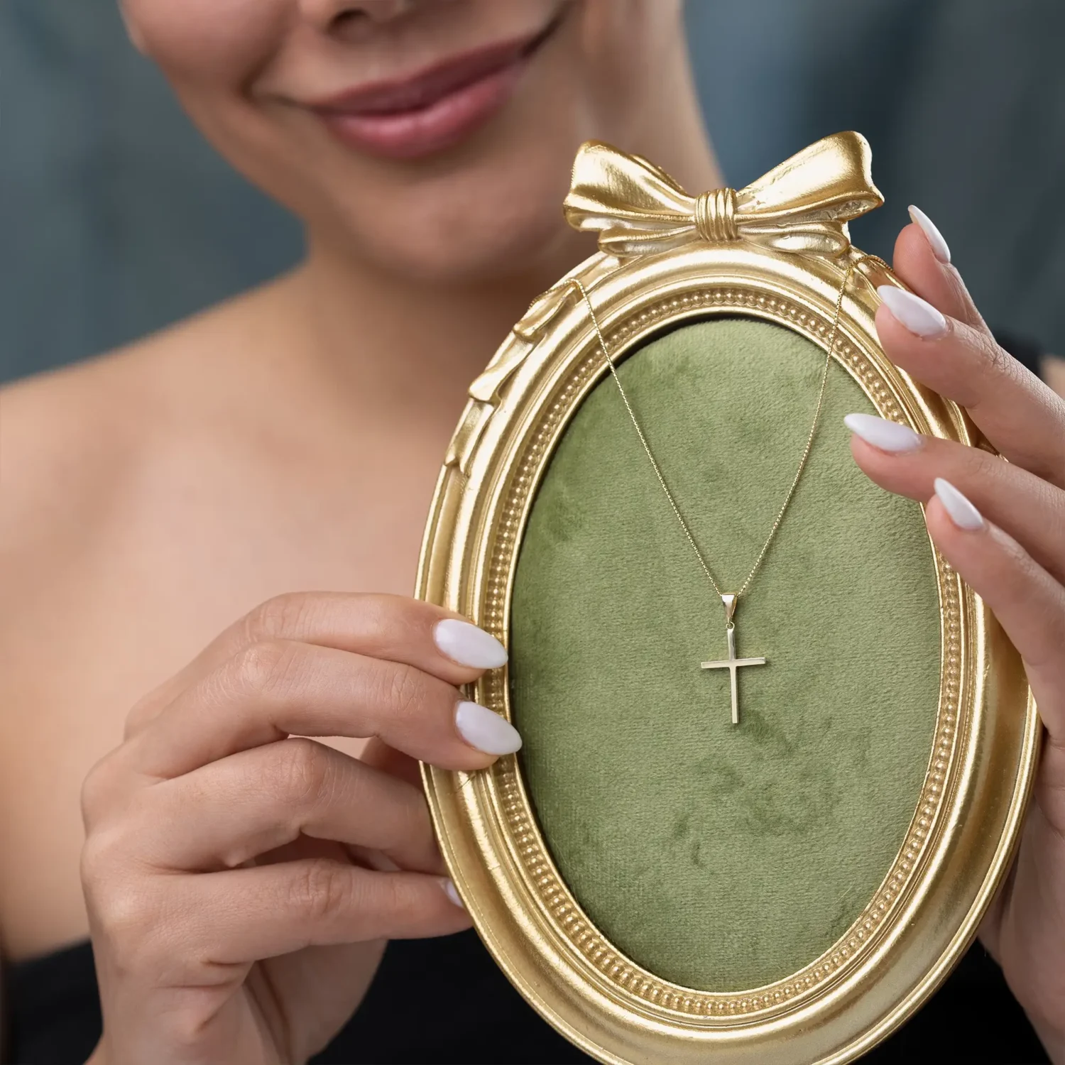 Cross Necklace 19mm 10K Gold - Image 3