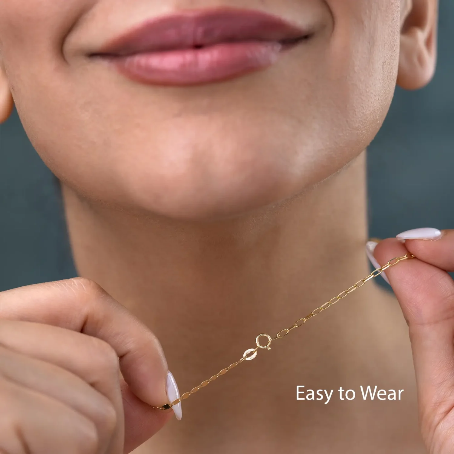 Mirror Chain Necklace 10K Gold - Image 3