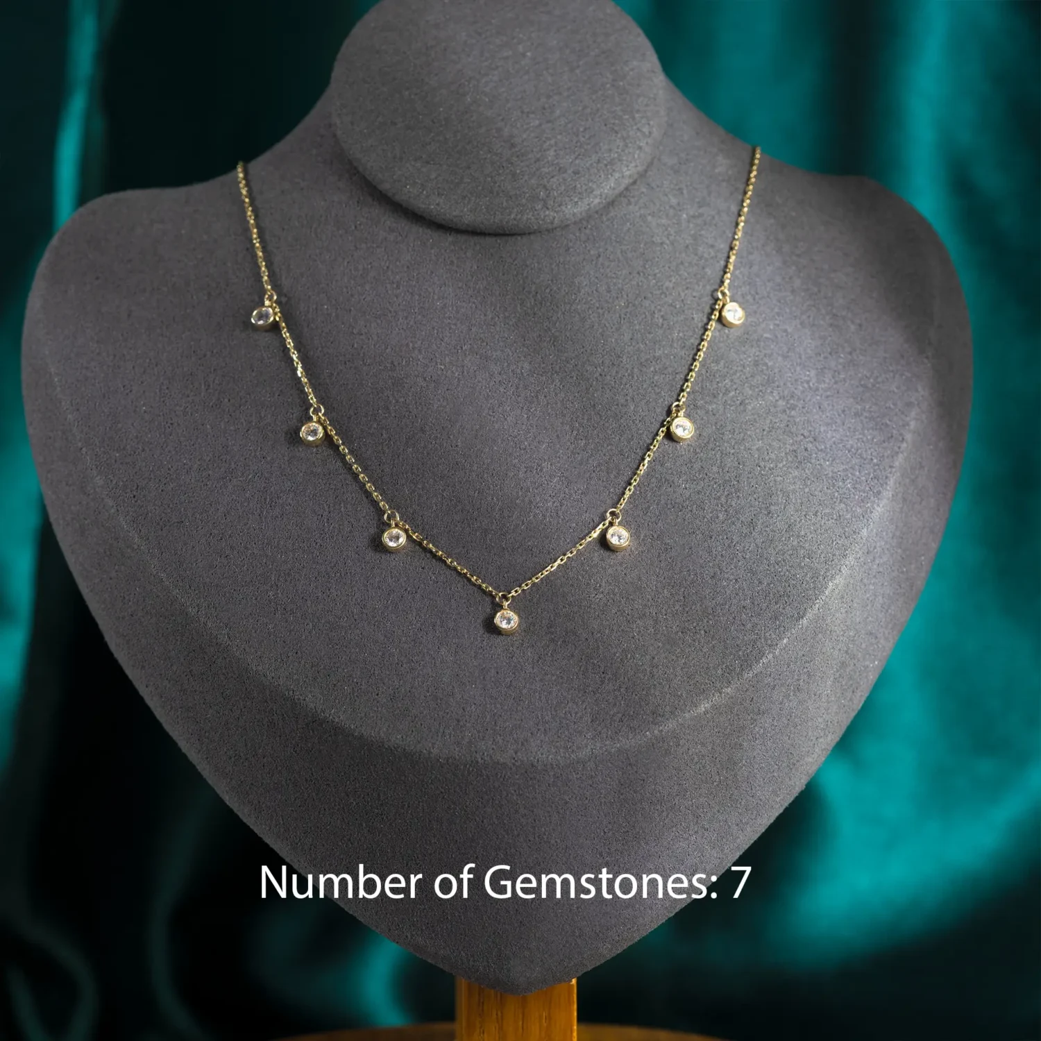 Dangling Diamond Necklace 10K Gold - Image 5