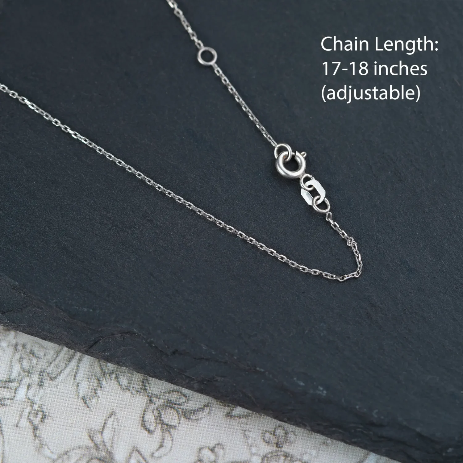 Dangling Diamond Necklace 10K White Gold - Image 7